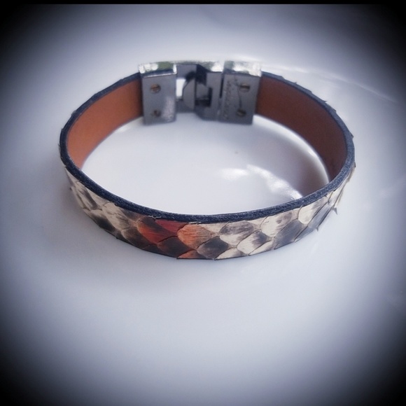 Leighelena Handmade Auth. Python Jigsaw Bracelet - Picture 2 of 4